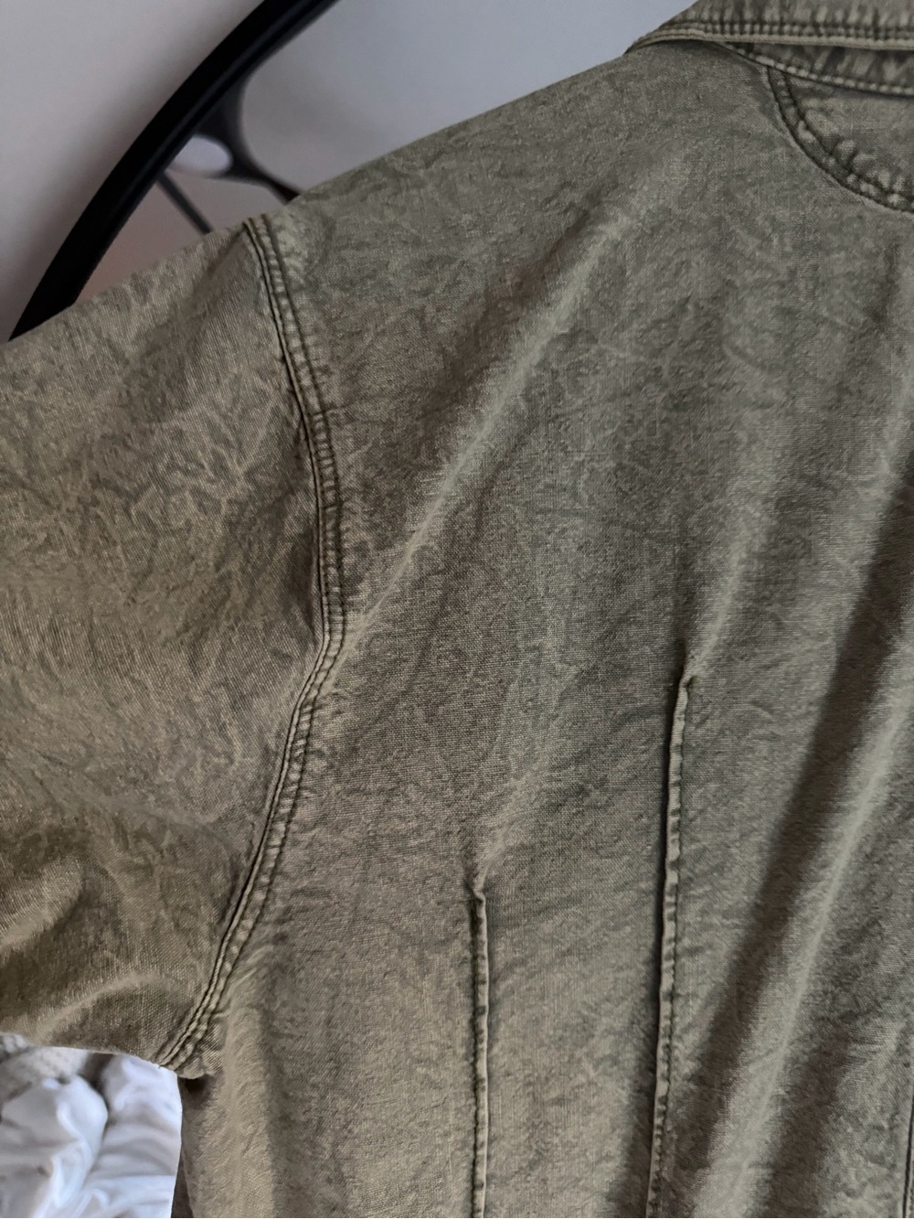 Free People Olive Green Short-Sleeve Utility Romper - Picture 7 of 11